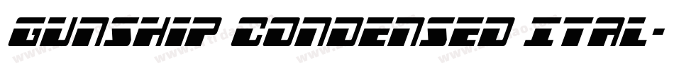 Gunship Condensed Ital字体转换